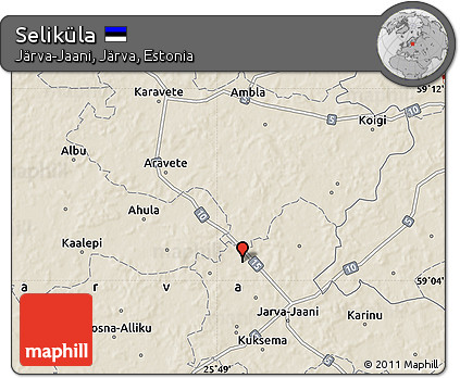 Shaded Relief Map of Seliküla