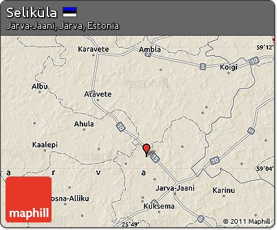 Shaded Relief Map of Seliküla