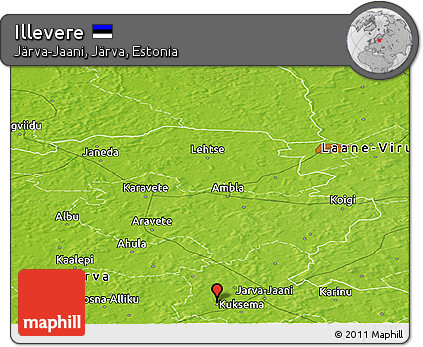 Physical Panoramic Map of Illevere