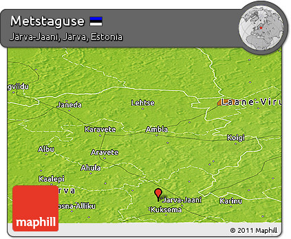 Physical Panoramic Map of Metstaguse