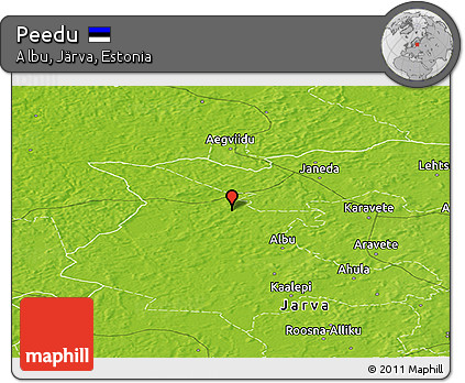 Physical Panoramic Map of Peedu