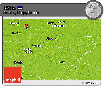 Physical Panoramic Map of Rätla