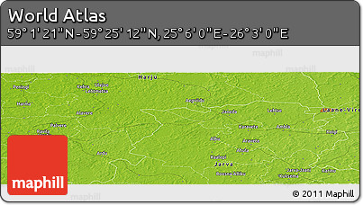 Physical Panoramic Map of the Area around 59° 13' 17" N, 25° 34' 30" E