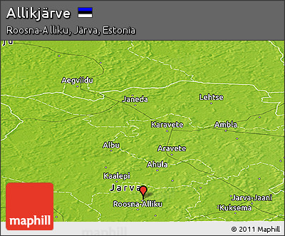 Physical Panoramic Map of Allikjärve