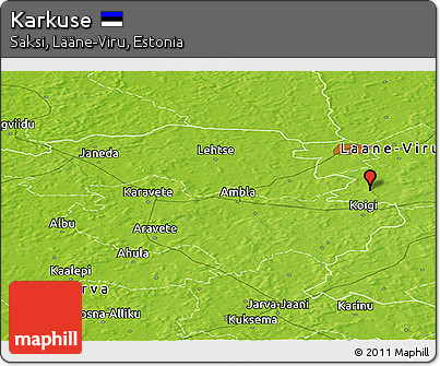 Physical Panoramic Map of Karkuse