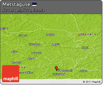 Physical Panoramic Map of Metstaguse