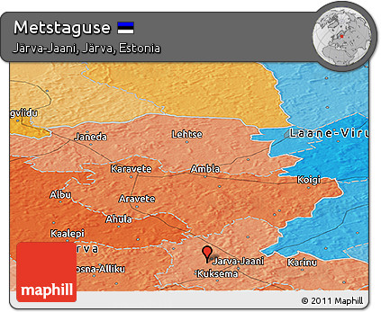 Political Panoramic Map of Metstaguse