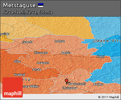 Political Panoramic Map of Metstaguse