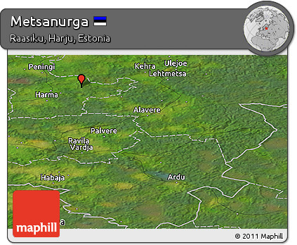 Satellite Panoramic Map of Metsanurga