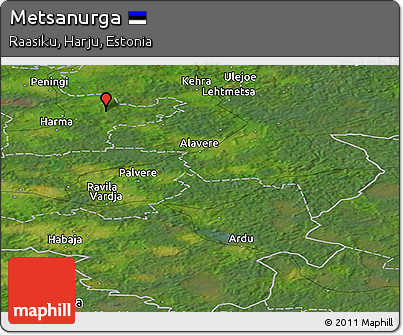 Satellite Panoramic Map of Metsanurga