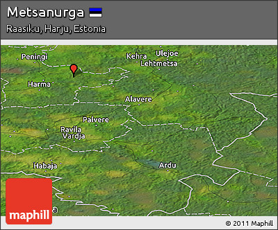 Satellite Panoramic Map of Metsanurga