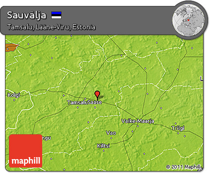 Physical 3D Map of Sauvälja