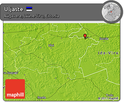 Physical 3D Map of Uljaste