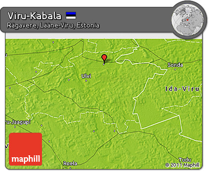 Physical 3D Map of Viru-Kabala