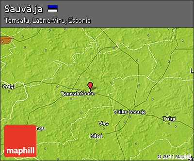Physical 3D Map of Sauvälja