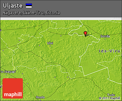 Physical 3D Map of Uljaste