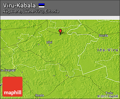 Physical 3D Map of Viru-Kabala