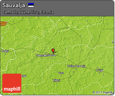 Physical 3D Map of Sauvälja