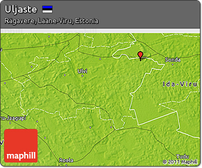 Physical 3D Map of Uljaste