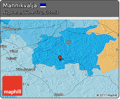 Political 3D Map of Männikvälja