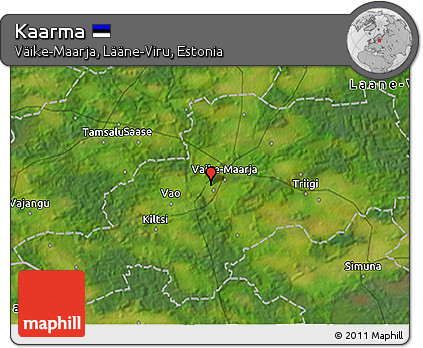 Satellite 3D Map of Kaarma