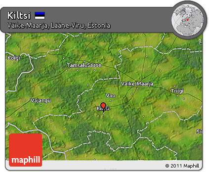 Satellite 3D Map of Kiltsi