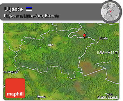 Satellite 3D Map of Uljaste