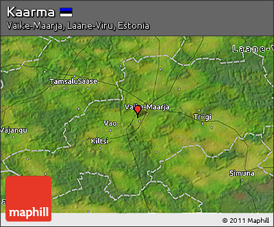 Satellite 3D Map of Kaarma