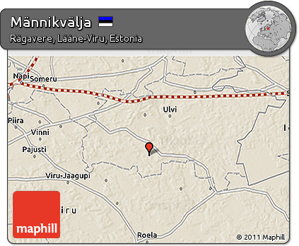 Shaded Relief 3D Map of Männikvälja