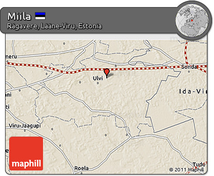 Shaded Relief 3D Map of Miila