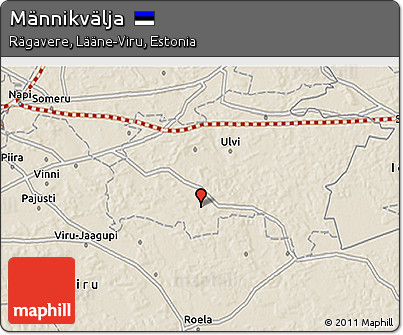 Shaded Relief 3D Map of Männikvälja