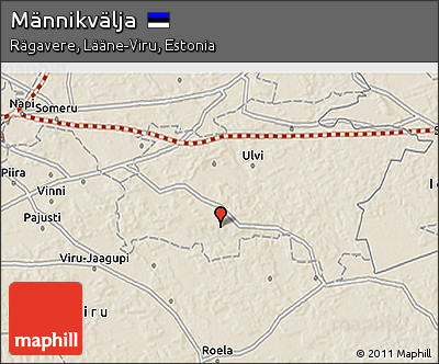 Shaded Relief 3D Map of Männikvälja