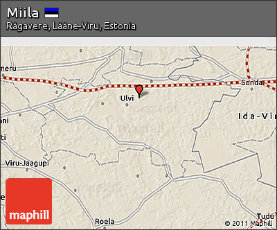 Shaded Relief 3D Map of Miila