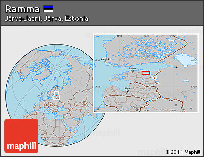 Gray Location Map of Ramma
