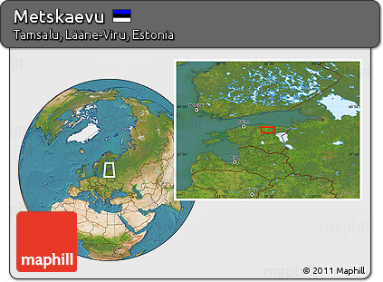 Satellite Location Map of Metskaevu