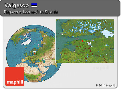 Satellite Location Map of Valgesoo
