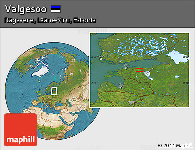 Satellite Location Map of Valgesoo