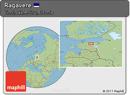Savanna Style Location Map of Rägavere