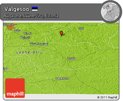 Physical Panoramic Map of Valgesoo