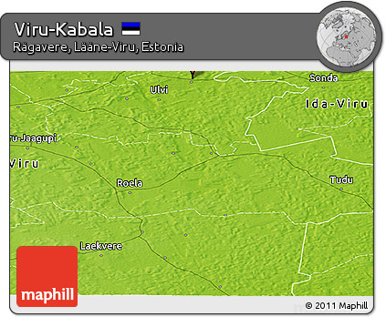 Physical Panoramic Map of Viru-Kabala