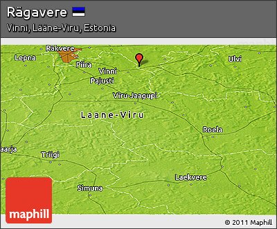 Physical Panoramic Map of Rägavere
