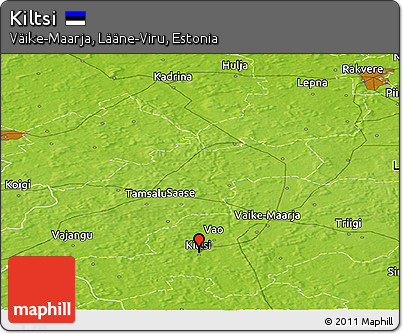 Physical Panoramic Map of Kiltsi