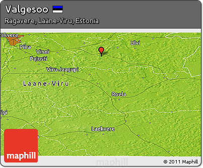 Physical Panoramic Map of Valgesoo