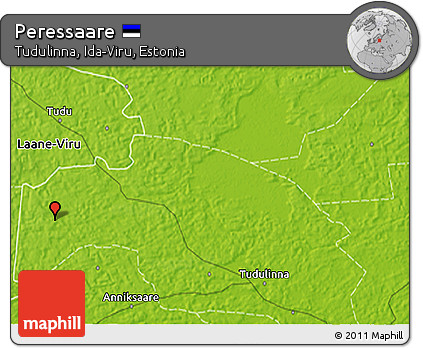 Physical 3D Map of Peressaare