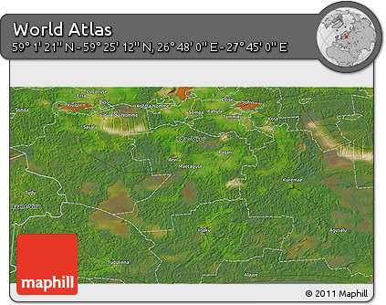 Satellite 3D Map of the Area around 59° 13' 17" N, 27° 16' 29" E