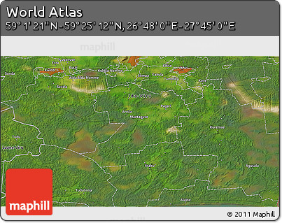 Satellite 3D Map of the Area around 59° 13' 17" N, 27° 16' 29" E