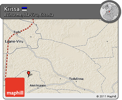 Shaded Relief 3D Map of Kiissa