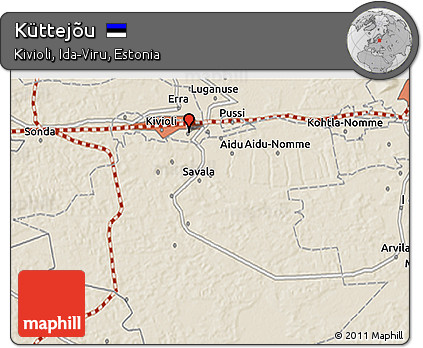 Shaded Relief 3D Map of Küttejõu