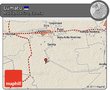 Shaded Relief 3D Map of Lümatu