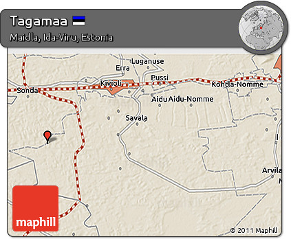 Shaded Relief 3D Map of Tagamaa